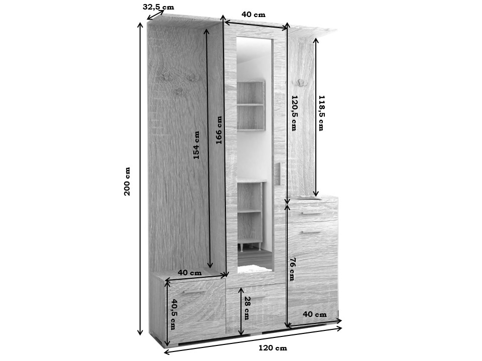 Arizona előszoba szekrény